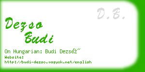dezso budi business card